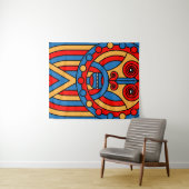 Afrikaanse stammenstrijder wandkleed (In Situ (horizontaal))