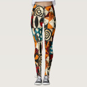 afrikaanse stampatroon-Leggings Leggings (Voorkant)