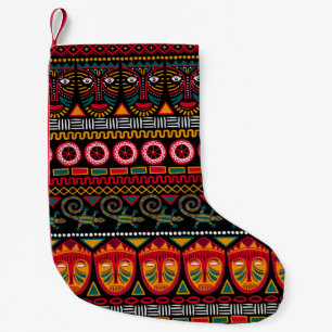 Afrikaanse stijl: decoratief patroongenot. kleine kerstsok