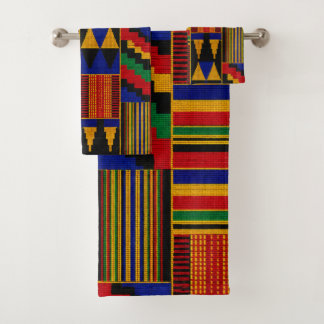 Afrikaanse stijl Kente stof Bad Handdoek