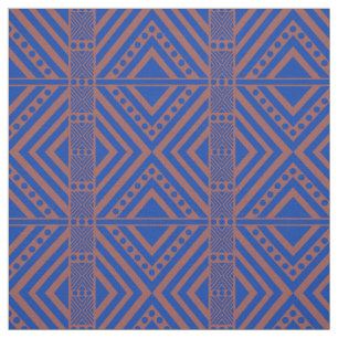 Afrikaanse stijlloos patroon. Blauwe kleur Stof