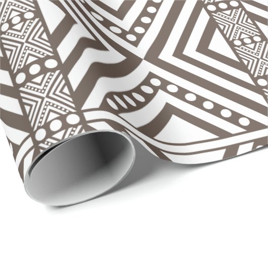 Afrikaanse stijlloos patroon. Witte kleur Cadeaupapier (Rol Hoek)