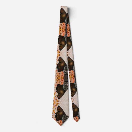 afrikaanse Stropdassen mooie vrouw - schilderen (Voorkant)