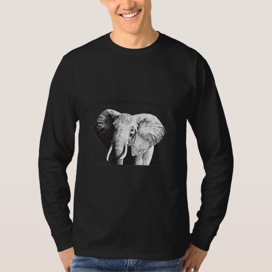 Afrikaanse Struik Elephant Tekening T-shirt (Voorkant)