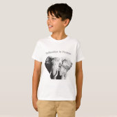 Afrikaanse Struik Elephant Tekening T-shirt (Voorkant volledig)