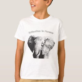 Afrikaanse Struik Elephant Tekening T-shirt