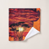 Afrikaanse Sunset Night Desire Fantasy Badhanddoek Bad Handdoek (Wasdoekje)