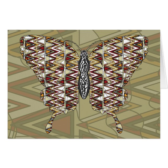Afrikaanse Swallowtail Card (Voorkant Horizontaal)