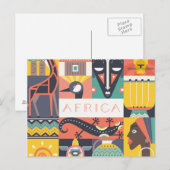 Afrikaanse Symbolische Kunstcollage Briefkaart (Voorkant / Achterkant)