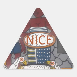 Afrikaanse traditionele Homestead Lifestyle Driehoek Sticker