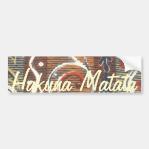 Afrikaanse traditionele Ornament motief kleuren. Bumpersticker