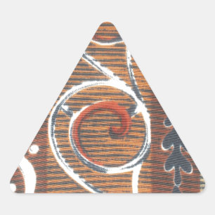 Afrikaanse traditionele Ornament motief kleuren. Driehoek Sticker