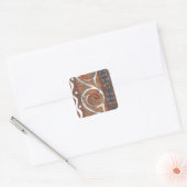 Afrikaanse traditionele Ornament motief kleuren. Vierkante Sticker (Envelop)