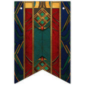 Afrikaanse traditionele patroon bunting banner (Derde vlag)