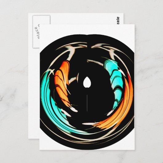 Afrikaanse traditionele patroon kunst print briefkaart (Voorkant / Achterkant)