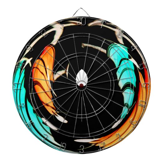 Afrikaanse traditionele patroon kunst print dartbord (Voorkant)