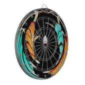 Afrikaanse traditionele patroon kunst print dartbord (Voorkant Links)