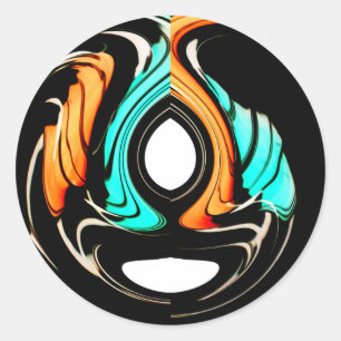 Afrikaanse traditionele patroon kunst print ronde sticker