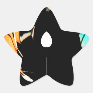 Afrikaanse traditionele patroon kunst print ster sticker