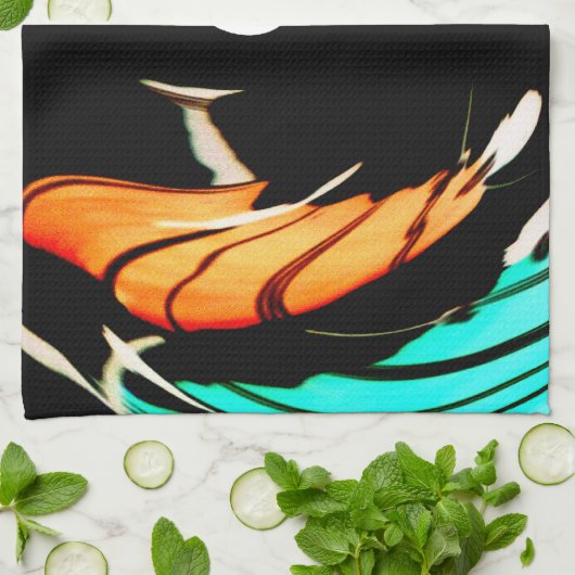 Afrikaanse traditionele patroon kunst print theedoek (Gevouwen)