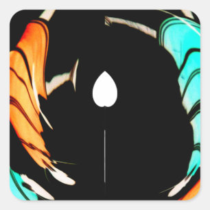 Afrikaanse traditionele patroon kunst print vierkante sticker