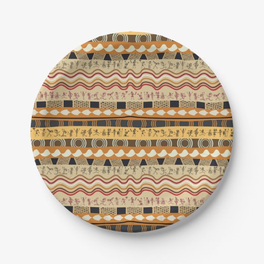 AFRIKAANSE TRIBAL ART PAPIEREN BORDJE (Voorkant)