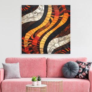 Afrikaanse Tribal Pattern Canvas Art Afdruk