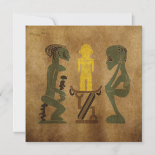 Afrikaanse tribal scene rock carving kunst