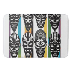 Afrikaanse tribale gezichtsmaskers Bathmat Badmat