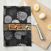 Afrikaanse tribale modderlakenpatroon theedoek (Quarter Fold)