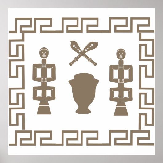 afrikaanse tribune - oorlogvoerend ritueel poster (Voorkant)