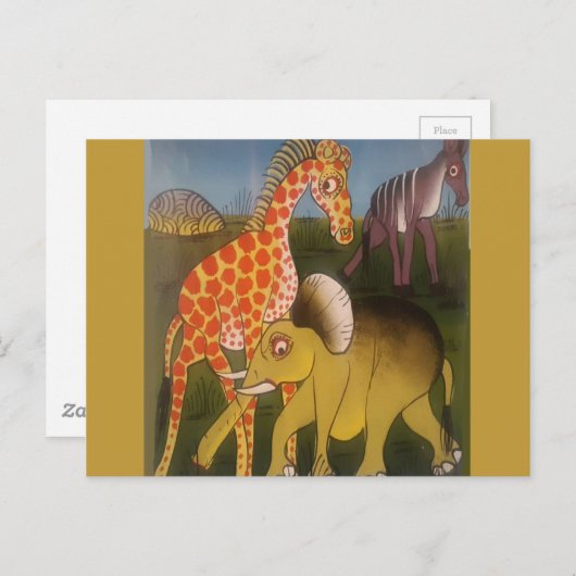 Afrikaanse Trio Art Print Briefkaart (Voorkant / Achterkant)