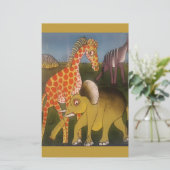 Afrikaanse Trio Art Print Briefpapier (Staand voorkant)