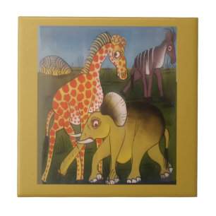 Afrikaanse Trio Art Print Tegeltje