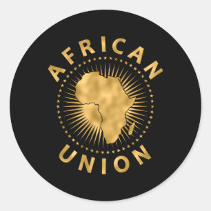 Afrikaanse Unie Vlag Afrika Golden Jubileum Ronde Sticker