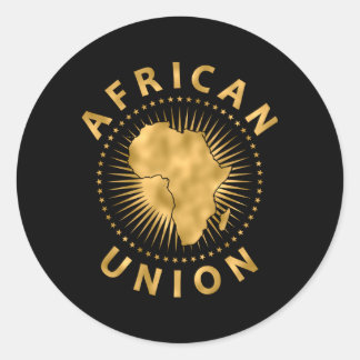 Afrikaanse Unie Vlag Afrika Golden Jubileum Ronde Sticker
