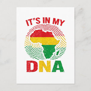 Afrikaanse Vingerafdruk Zwarte Geschiedenis Uitnodiging Briefkaart
