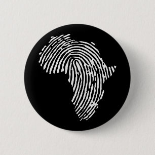Afrikaanse vingerafdruk, zwarte kracht, Afrikaans Ronde Button 5,7 Cm