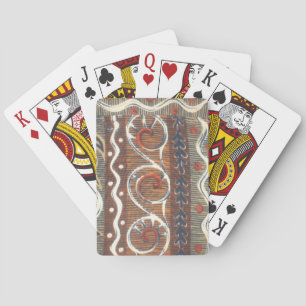 Afrikaanse Vintage Traditioneel Ornament Motief Kl Pokerkaarten