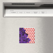 Afrikaanse Violet Red Pyramid Magnet Magneet (Insitu (Vaatwasser))