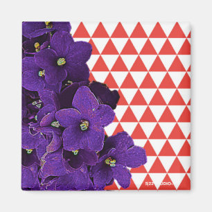 Afrikaanse Violet Red Pyramid Magnet Magneet