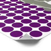 Afrikaanse Violet Safari Dot met Pop Art Elephant Poster (Hoek)