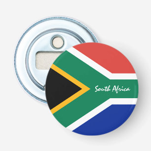 Afrikaanse vlag en Zuid-Afrika partij/sport drink Button Flesopener