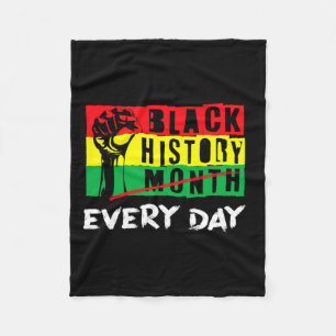 Afrikaanse Vlag Gebalde Vuist Black History Month  Fleece Deken