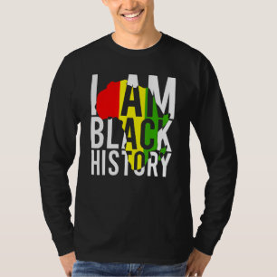 Afrikaanse vlag ik ben zwarte geschiedenis zwarte  t-shirt