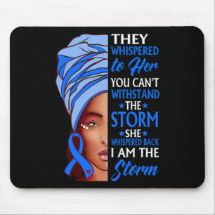 Afrikaanse vrouw Afro Ik ben de storm Ataxie bewus Muismat