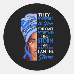 Afrikaanse vrouw Afro ik ben Storm Ataxia Awarenes Ronde Sticker