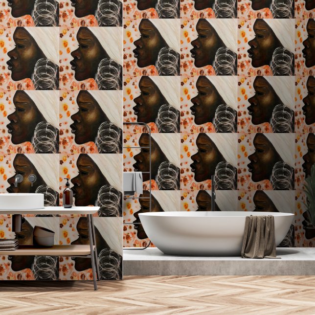 -Afrikaanse vrouw Behang (Badkamer)