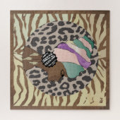 Afrikaanse vrouw boho artwork puzzel legpuzzel (Horizontaal)