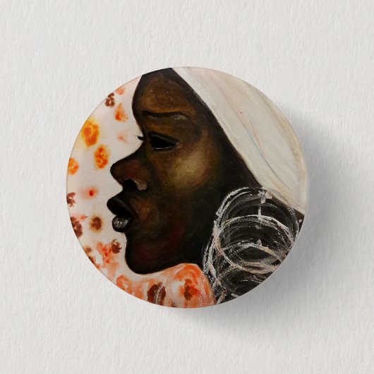  afrikaanse vrouw Button (Voorkant)